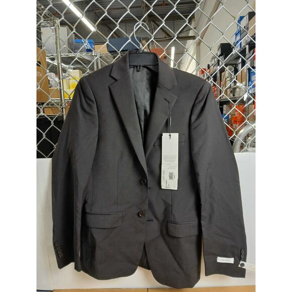 NWT Calvin Klein Skinny Fit Suit Jacket for Men, Black, 36R Wool Blend - Picture 1 of 3